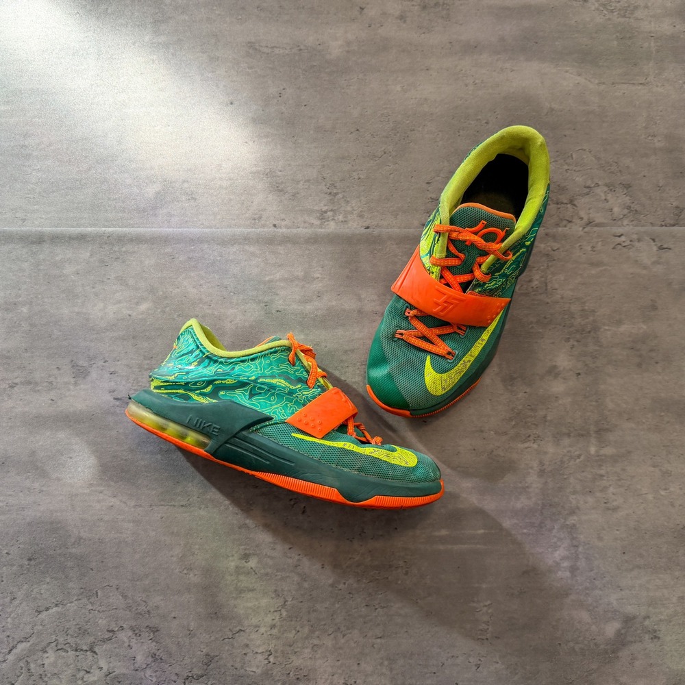 Nike KD 7 Weatherman Uprising Hyper Jade Kids 6Y Basketball Shoes 669942-303